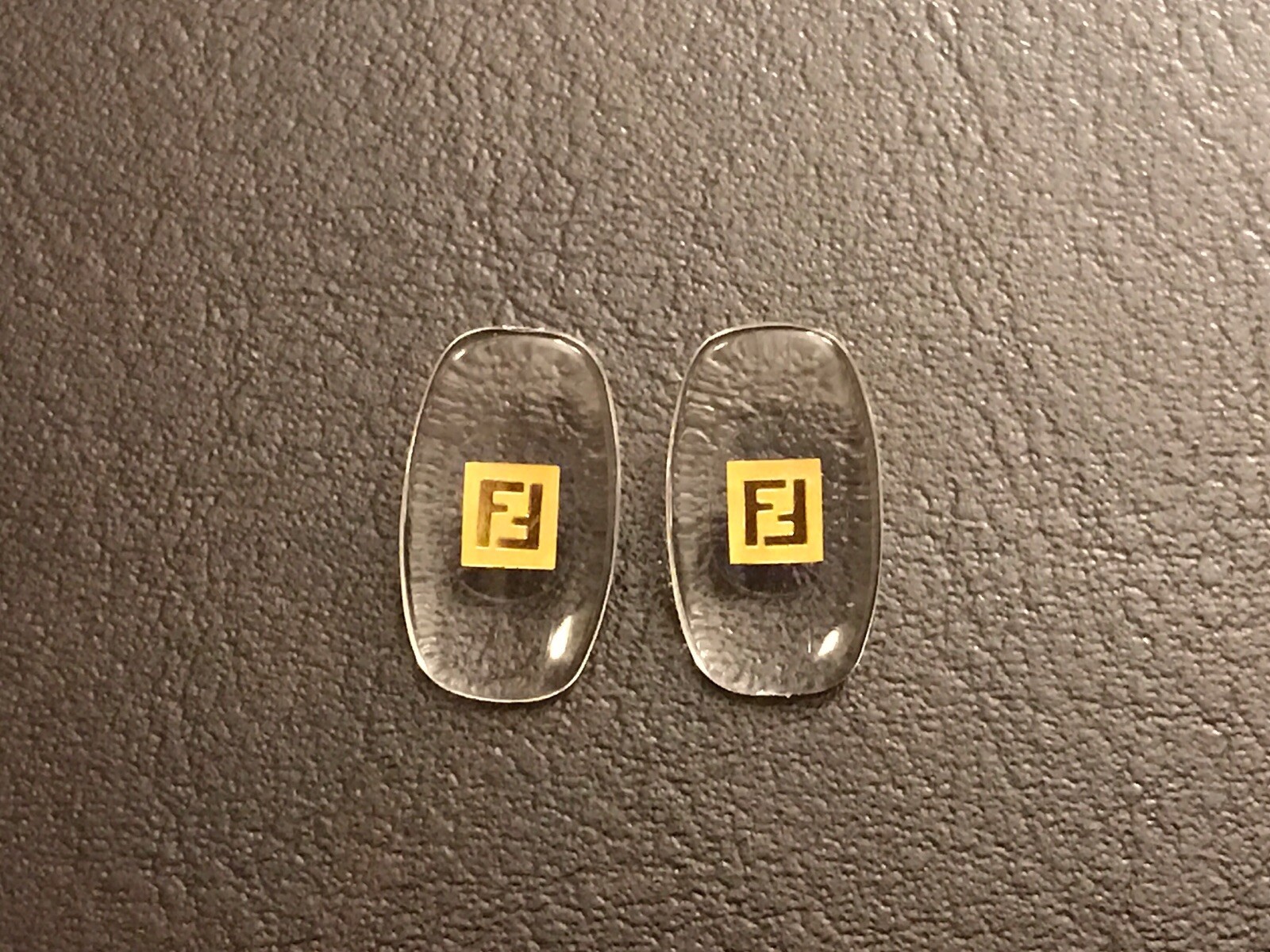 Authentic Replacement Nose Pads For Fendi Eyewear Glasses Screw-In W/ Gold logo