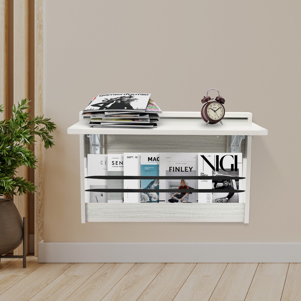 Folding Wall Table, Fold Down Table Wall Mounted, Round Corners Folding Table