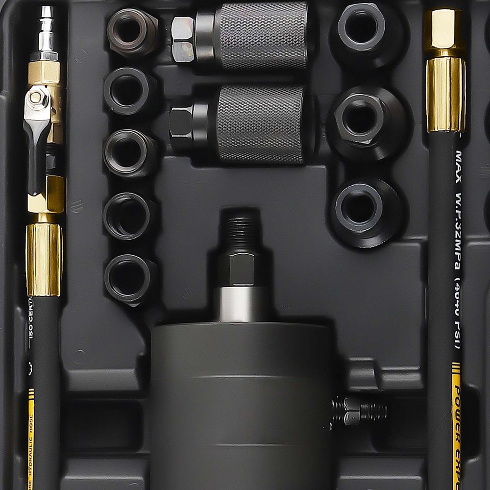 Professional Diesel Pneumatic Injector Extractor Puller Adapters Kit & Case New