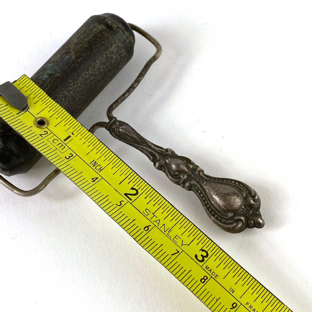 Antique Small BEAD & SCROLL STERLING HANDLE INK BLOTTING ROLLER