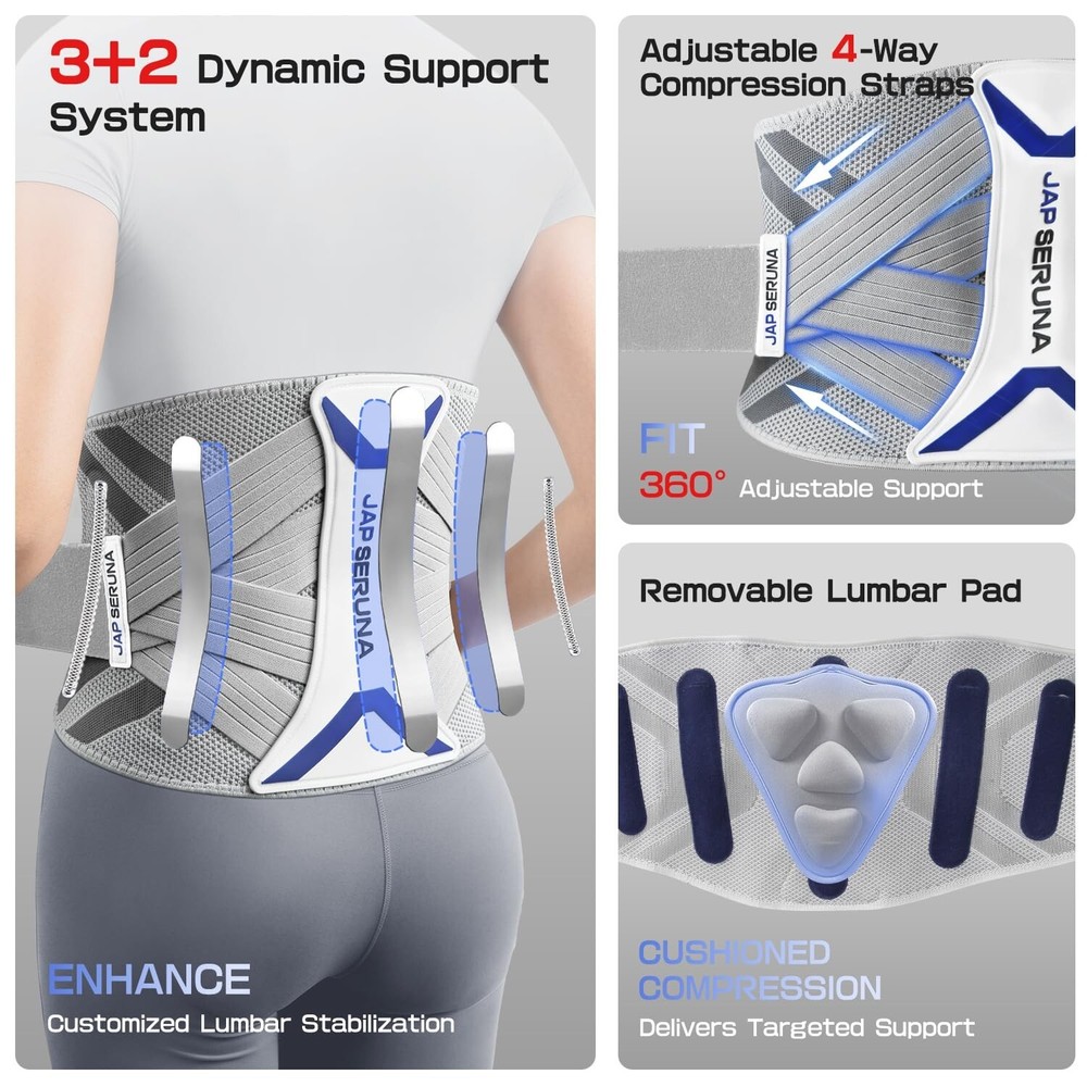 Lower Back Brace for Pain Relief & Posture Correction - Bionic Y-Back Support...