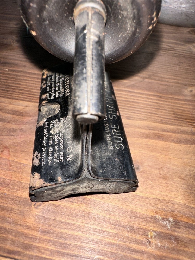 Edlund Sure Sharp No 3 Green Wooden Handled Knife Sharpener