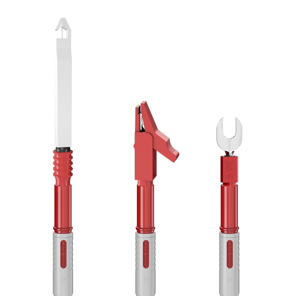 Silicone Multimeter Test Leads Kit 25PCS with Replaceable Gold-Plated Probe