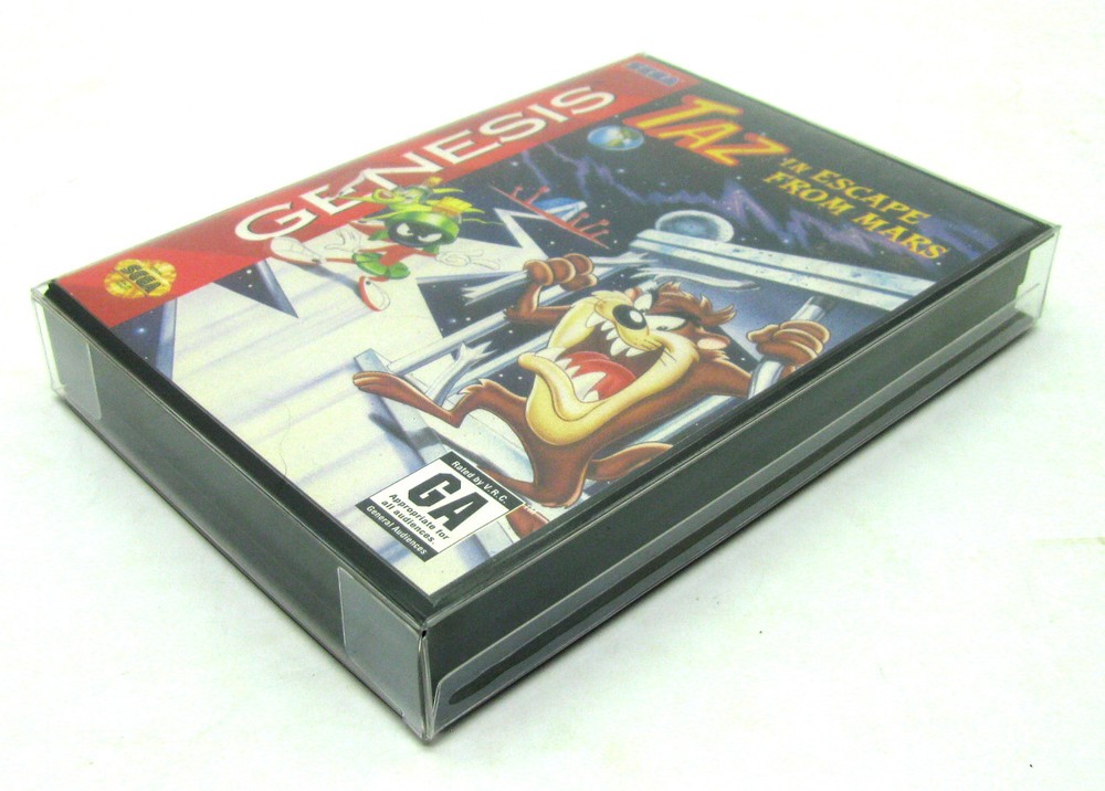 10x SEGA GENESIS CIB GAME - CLEAR PLASTIC PROTECTIVE BOX PROTECTOR SLEEVE CASE