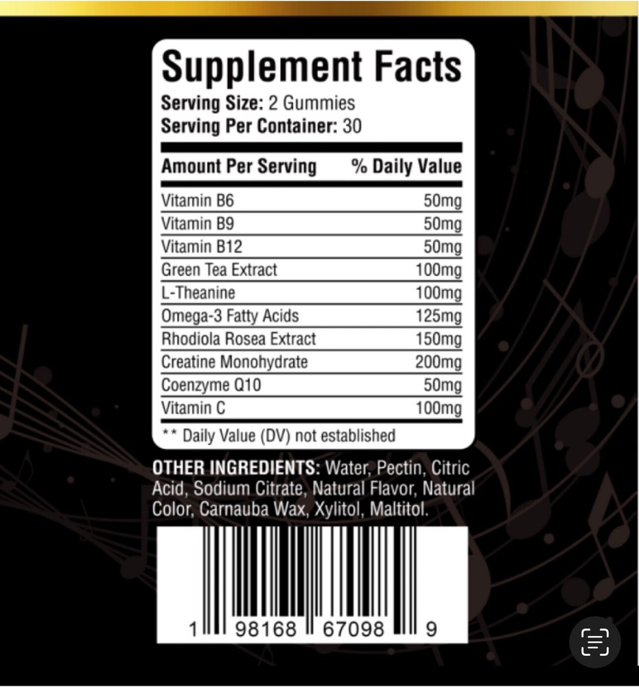 US Rap Gummies - Boost Creativity, Focus & Performance for Musicians - Limited