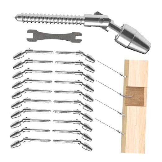 20 Pack Cable Railing Kit QuickLock,Invisible 180° Adjustable Right&Left