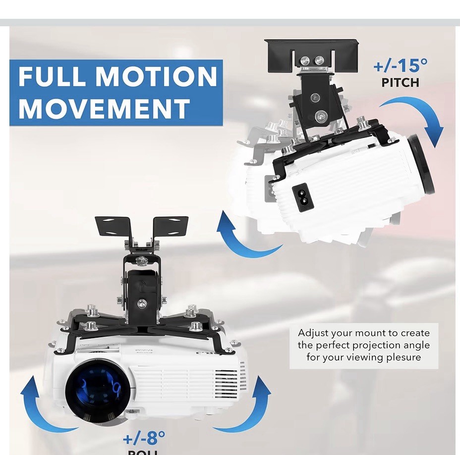 Mount-It! Full Motion Projector Wall & Ceiling Mount