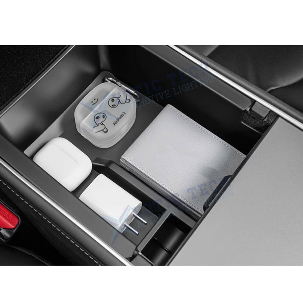 For Tesla Model3/Y Center Console Organizer Tray Hidden Cubby Drawer Storage Box