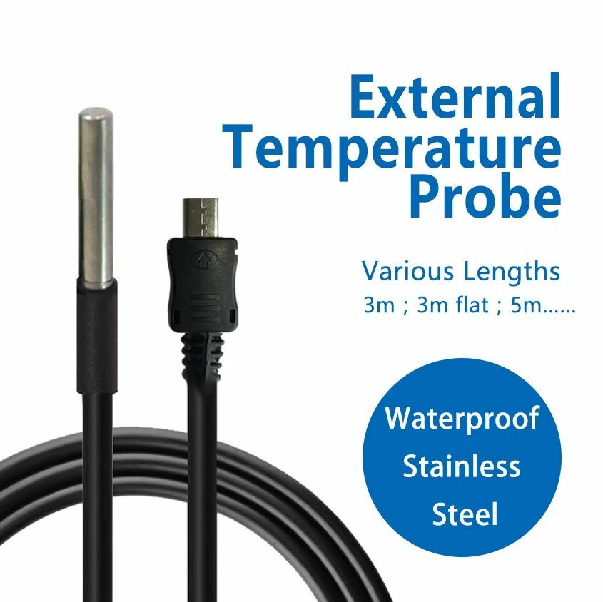 UbiBot DS18B20 Temperature Probe, Waterproof External Probe for Refrigerator USB
