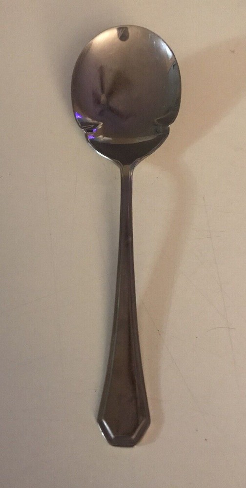Beacon Hill by International Silver Stainless Solid Serving Spoon 8.75"