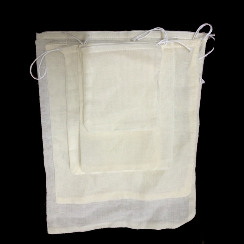 100pcs Cotton Muslin Drawstring Bath Bag Soap Herbs Tea Bags 3x4"4x6"8x10"12x16"