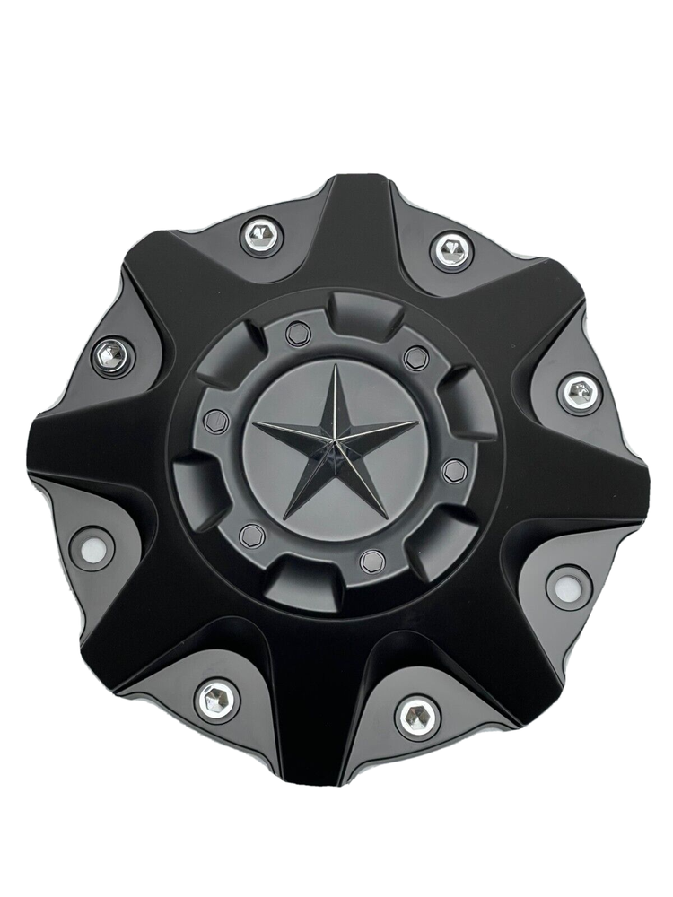 DFD Wheels Matte Black/Chrome Star Wheel Center Cap ER038