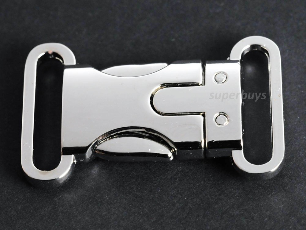 25mm Silver Metal Quick Side Release Buckle Clip Webbing Belt Strap Backpack Bag