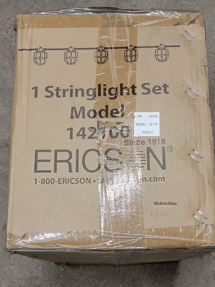 Ericson 142100 Stringlight set 10 lights 100 ft length Temporary lightingNEW