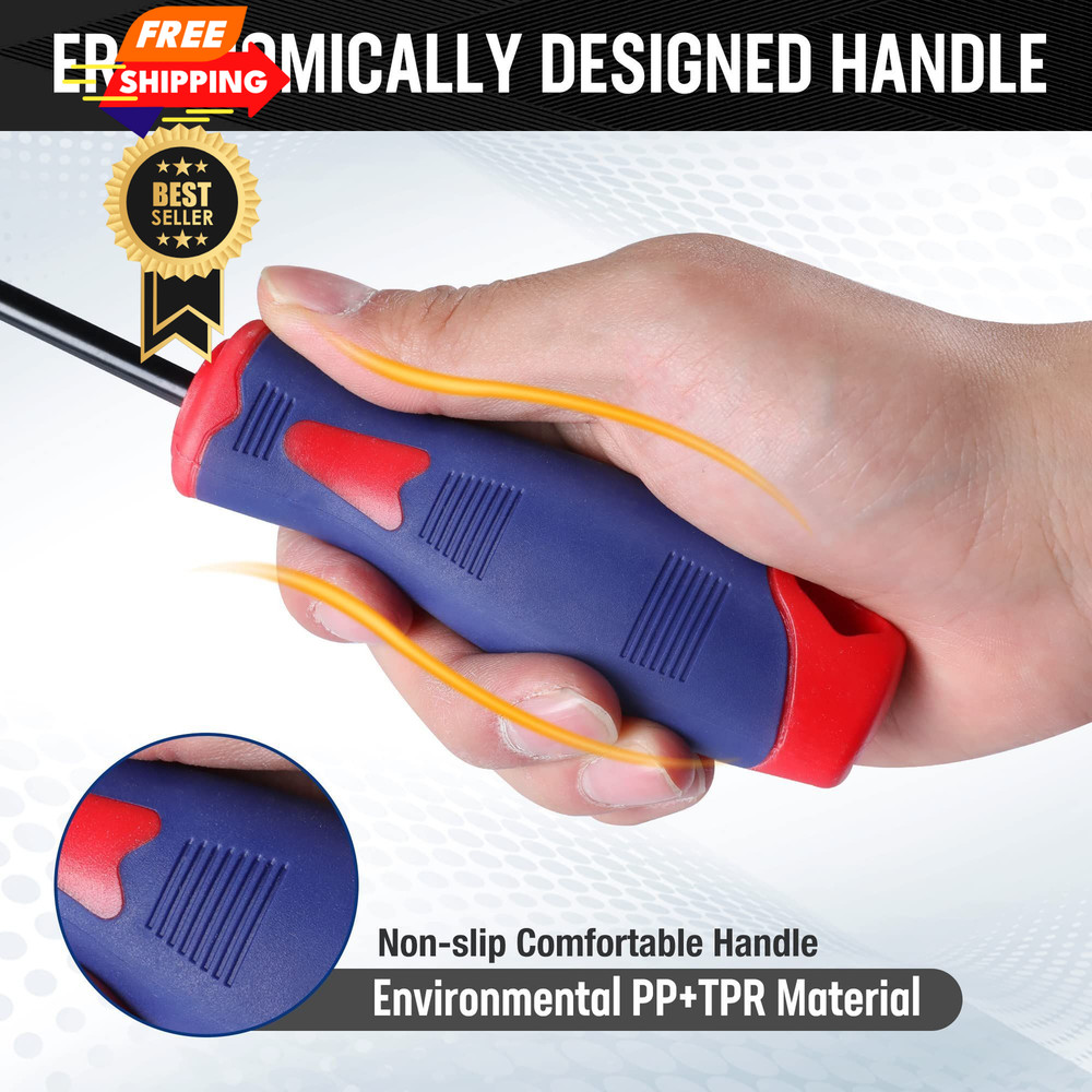 WORKPRO 9Pcs Precision Pick & Hook Set with Scraper, Small, Multicolor