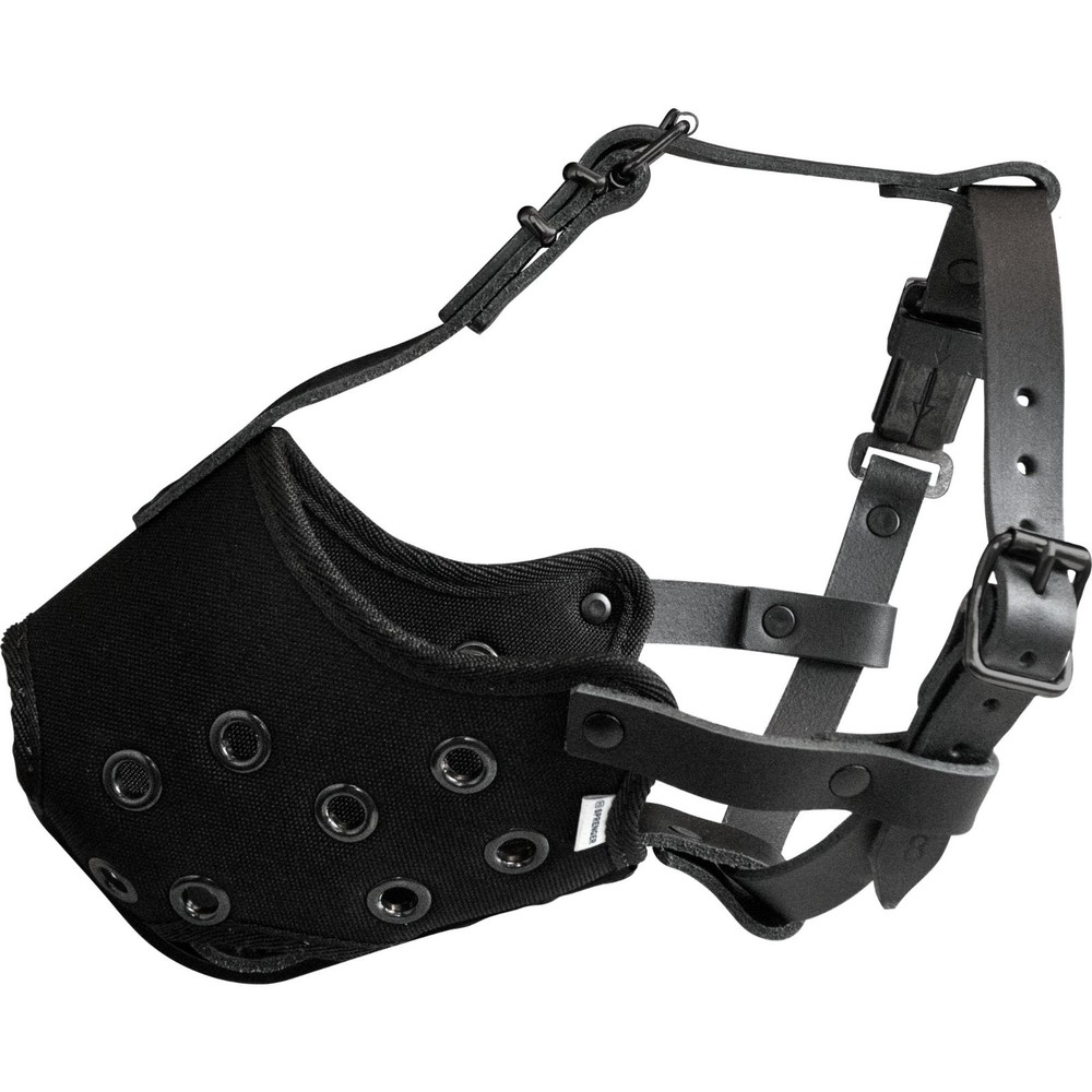 Large Dog Basket Muzzle - No Biting, Barking, or Chewing - Adjustable Straps, Bl