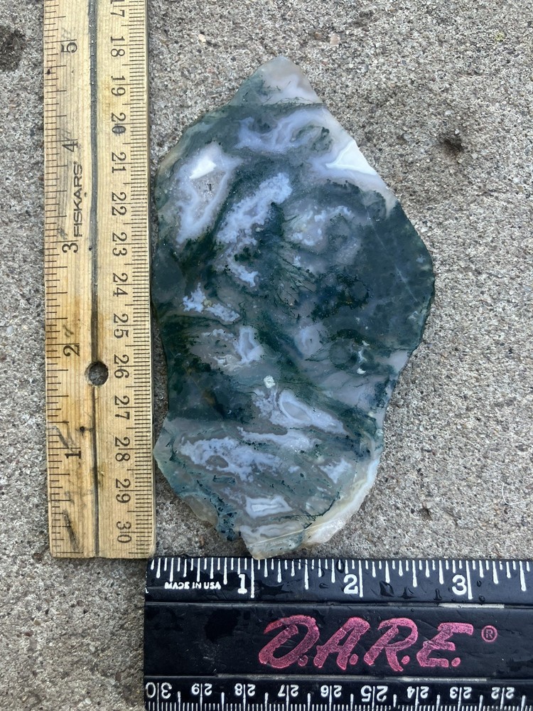 Indian Green Tree Moss Agate Slab