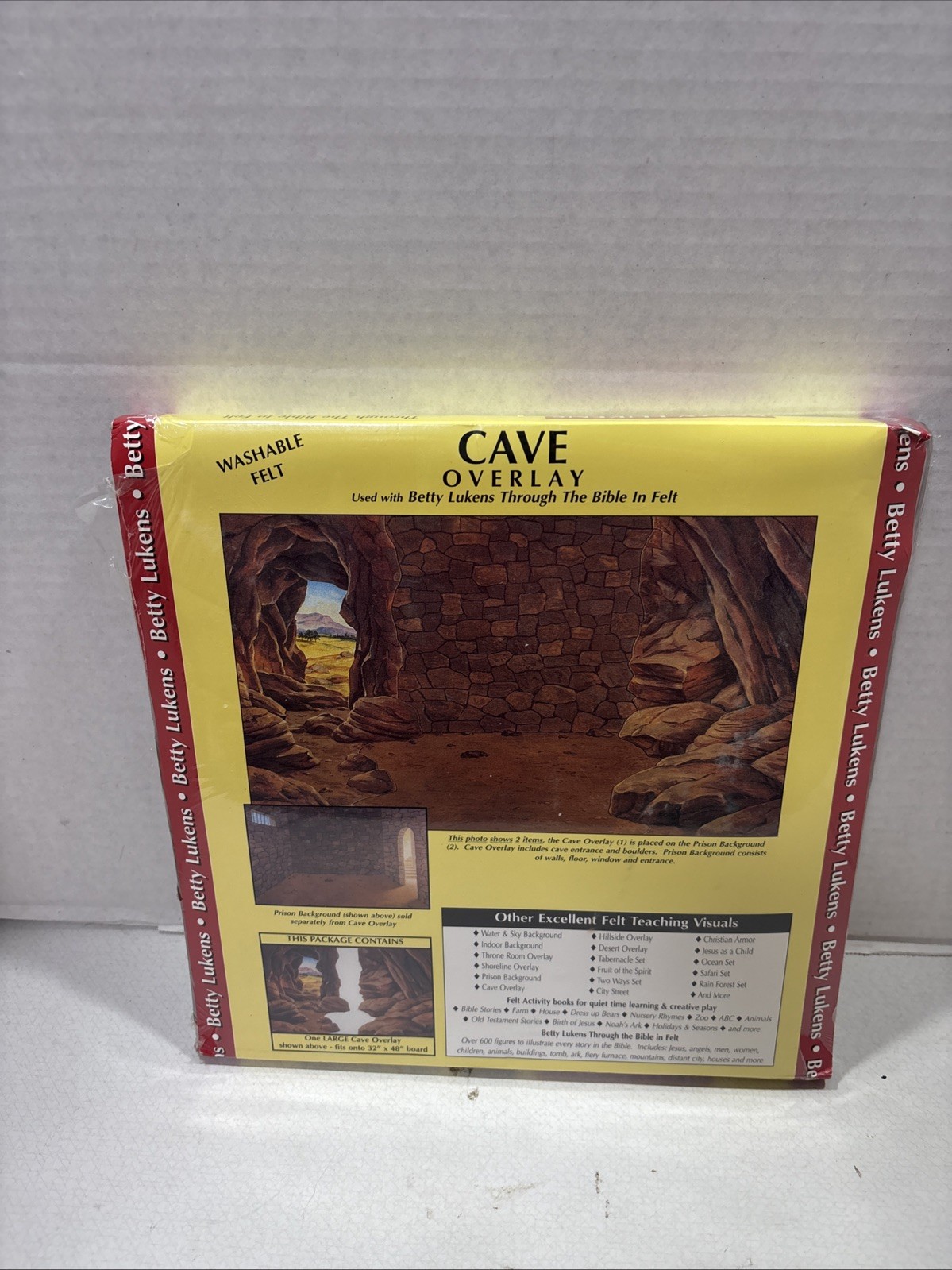 Betty Lukens Through The Bible In Felt Large Cave Overlay Background Scenes New