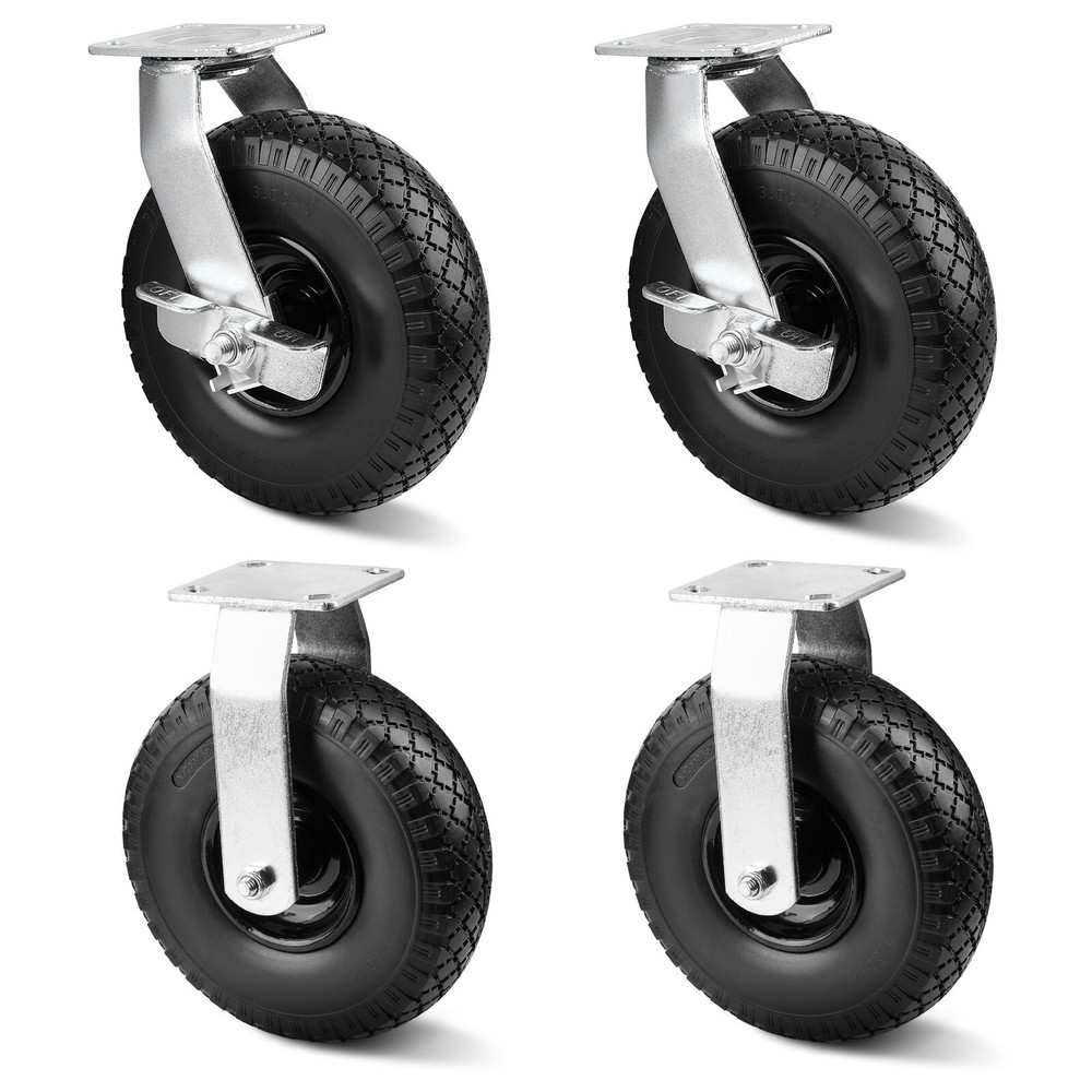 4Pcs 10"  Flat-Free Caster