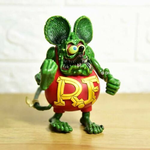 4" Green Red Rat Fink PVC Action Figure New Without Box