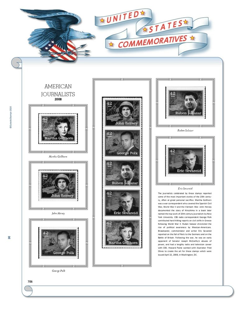 2008 U.S. Commemorative Singles COMPLETE Supplement (White Ace Alternative)