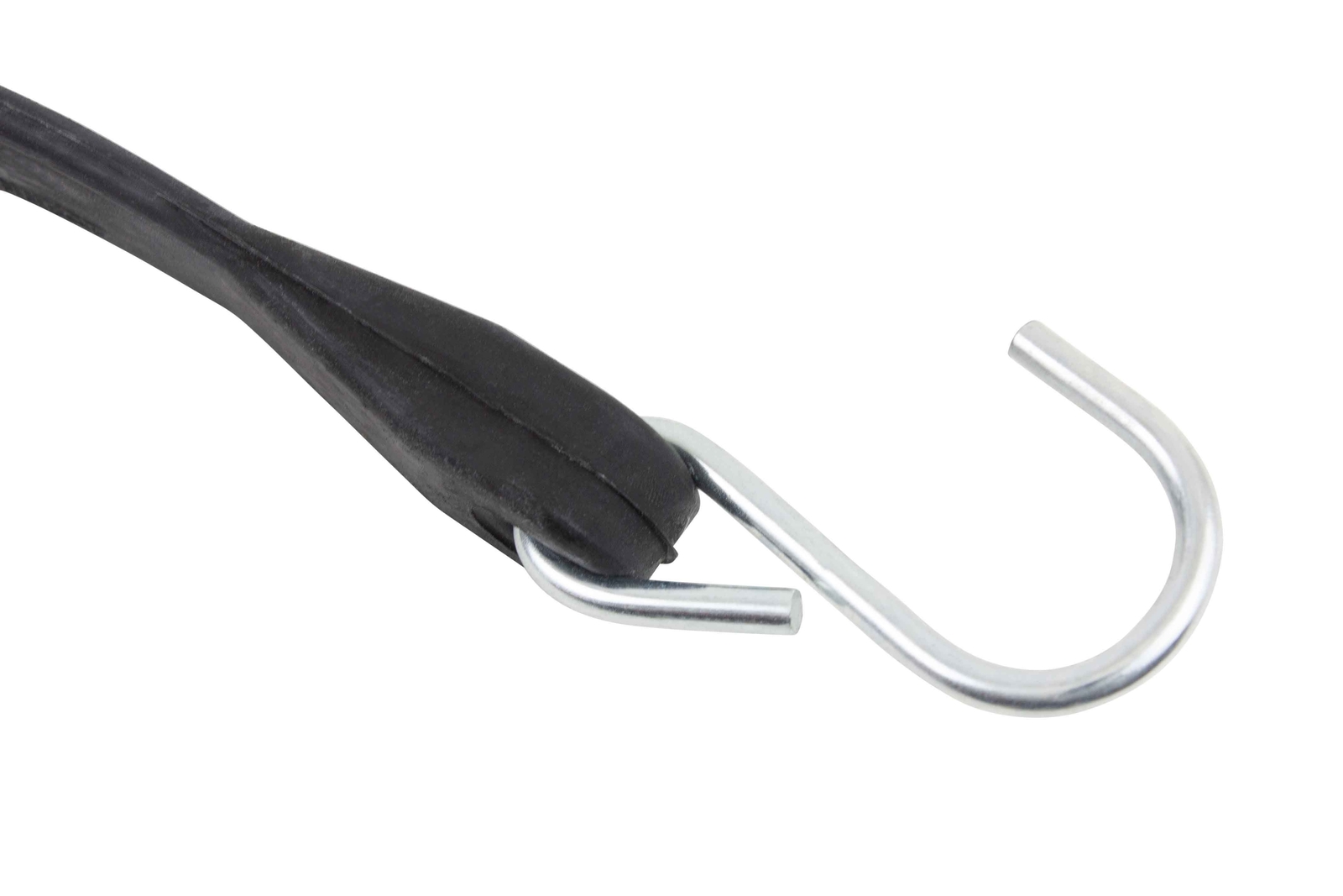 15" Natural Rubber Tarp Bungee Straps Crimped Hooks - 50 Pack