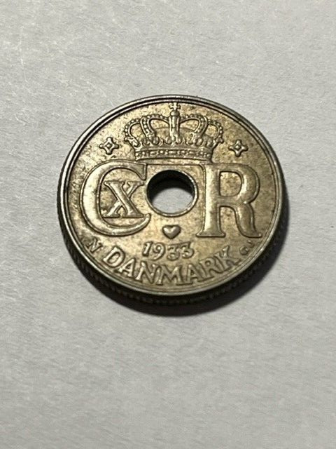1933 Denmark 10 Ore XF #21049