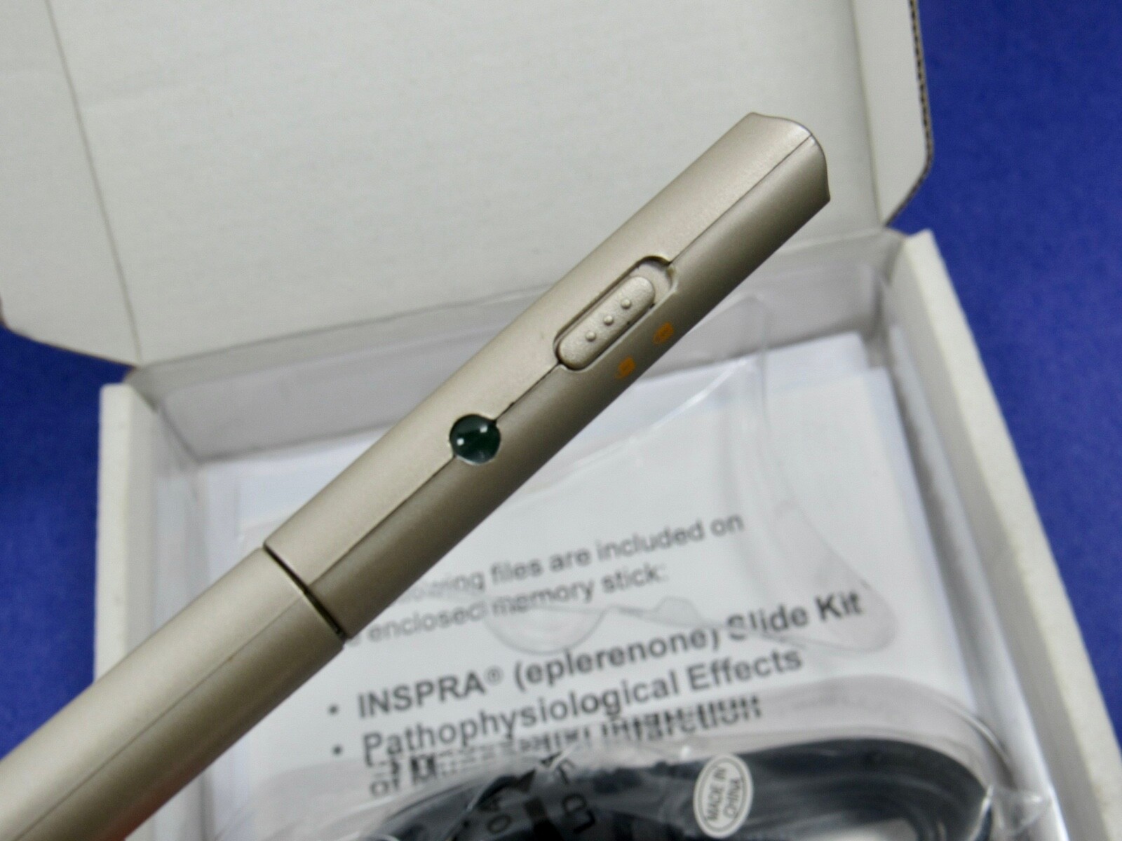 Rare Inspra Flash Drive + Metal Stethoscope Tag Drug Rep Pharmaceutical Promo