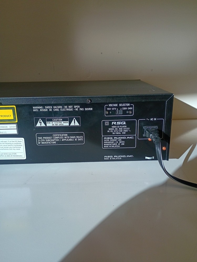 Tested Working RSQ SV222 karaoke player With Remote Read