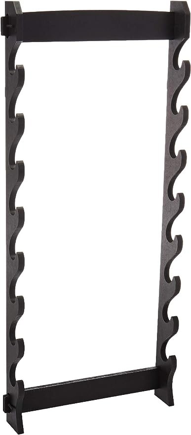 8-Tier Wall Mount Sword Stand Black