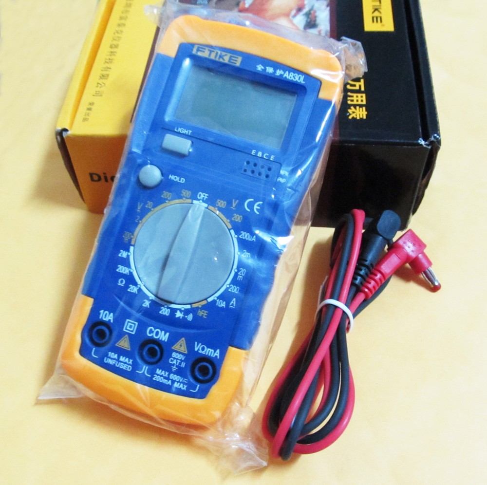1 pcs FTIKE A830L Digital Multimeter Volt Ohm Amp Test