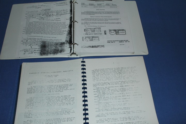 Journal Indiana Postal History Society + Newsletters Many years BlueLakeStamps