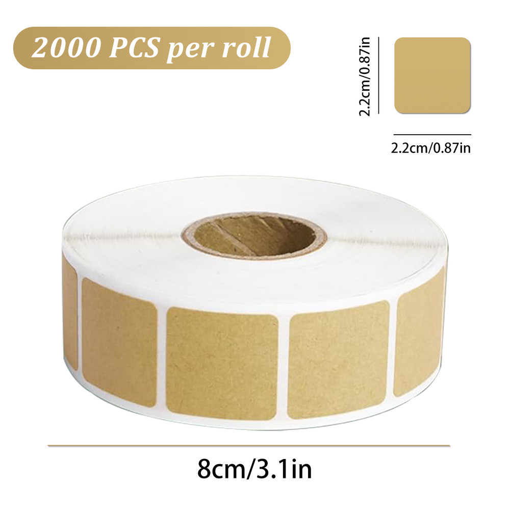 4000Pcs Target Pasters Tape Square Self-Adhesive Sticker for Shooting Targets