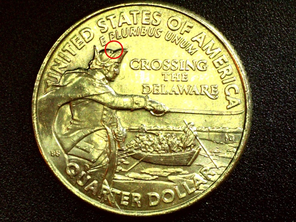 2021-P Crossing The Delaware Die Error #0022
