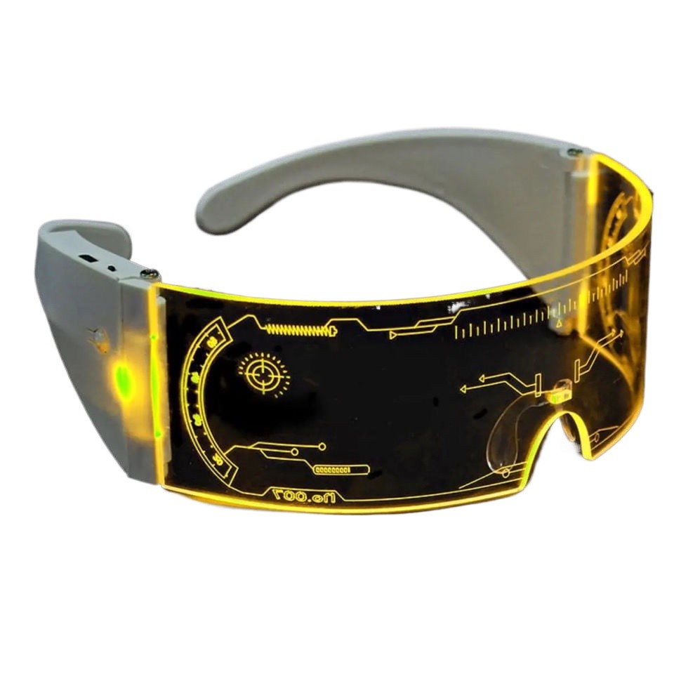 LED-lit Cycling Goggles with Nighttime Anti-Collision Lighting