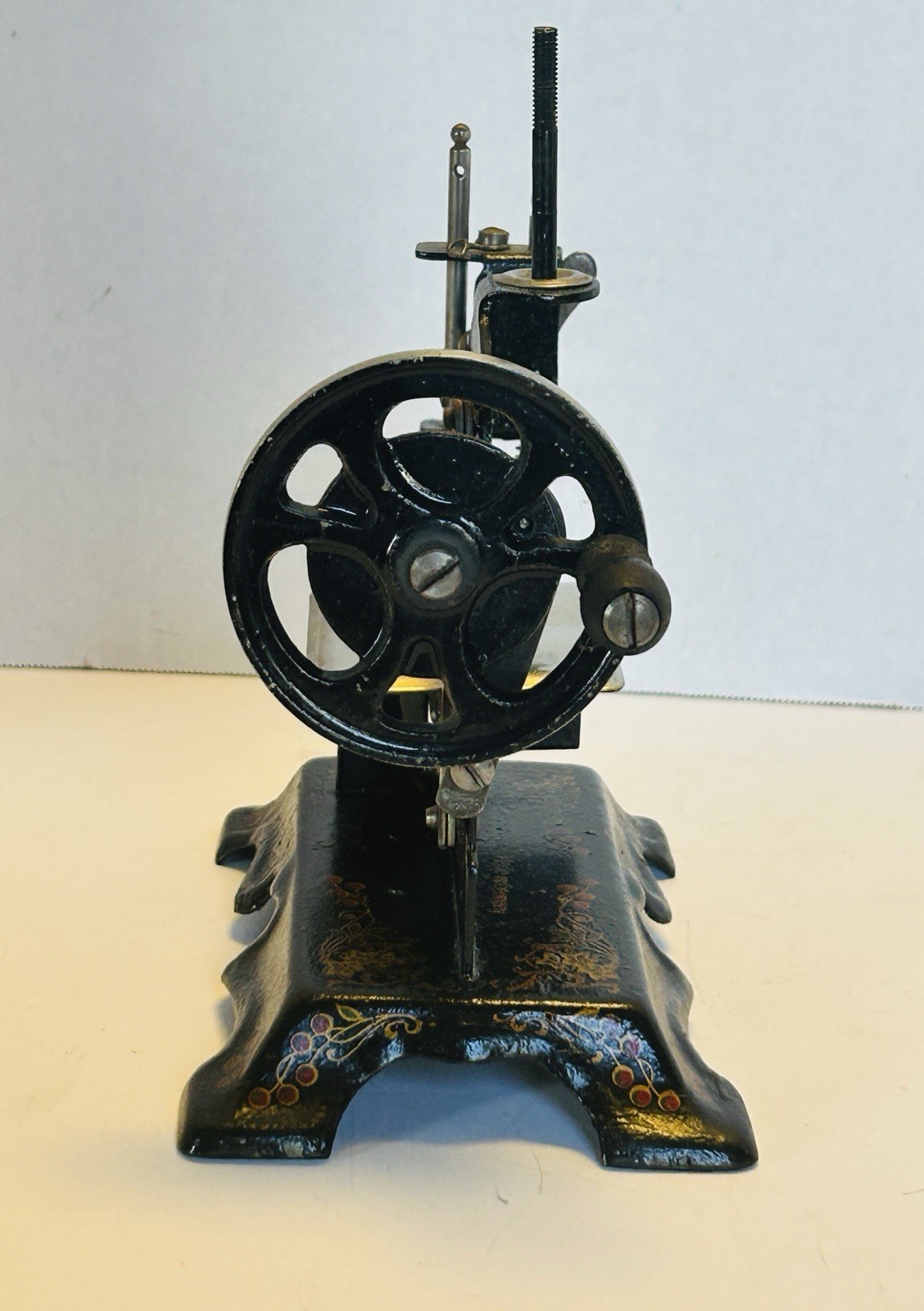 Antique Muller Toy Sewing Machine Hand Crank Stenciled 19th C. Germany