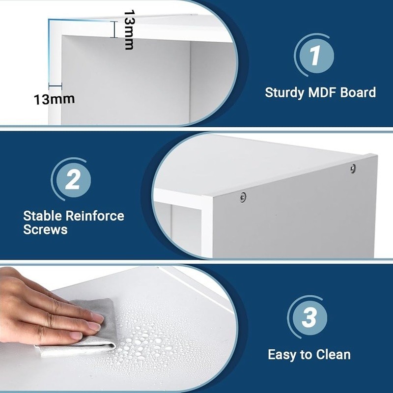 11 Cube Storage Organizer Stackable Bookshelf Durable Display Unit Easy Assembly