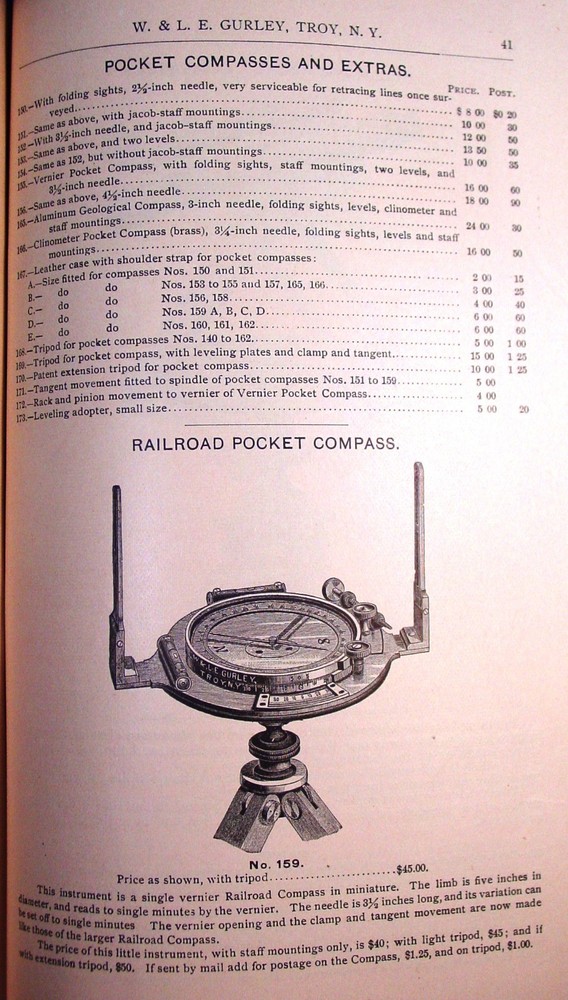 1892 Gurley Surveying & Drafting Insts. Catalog