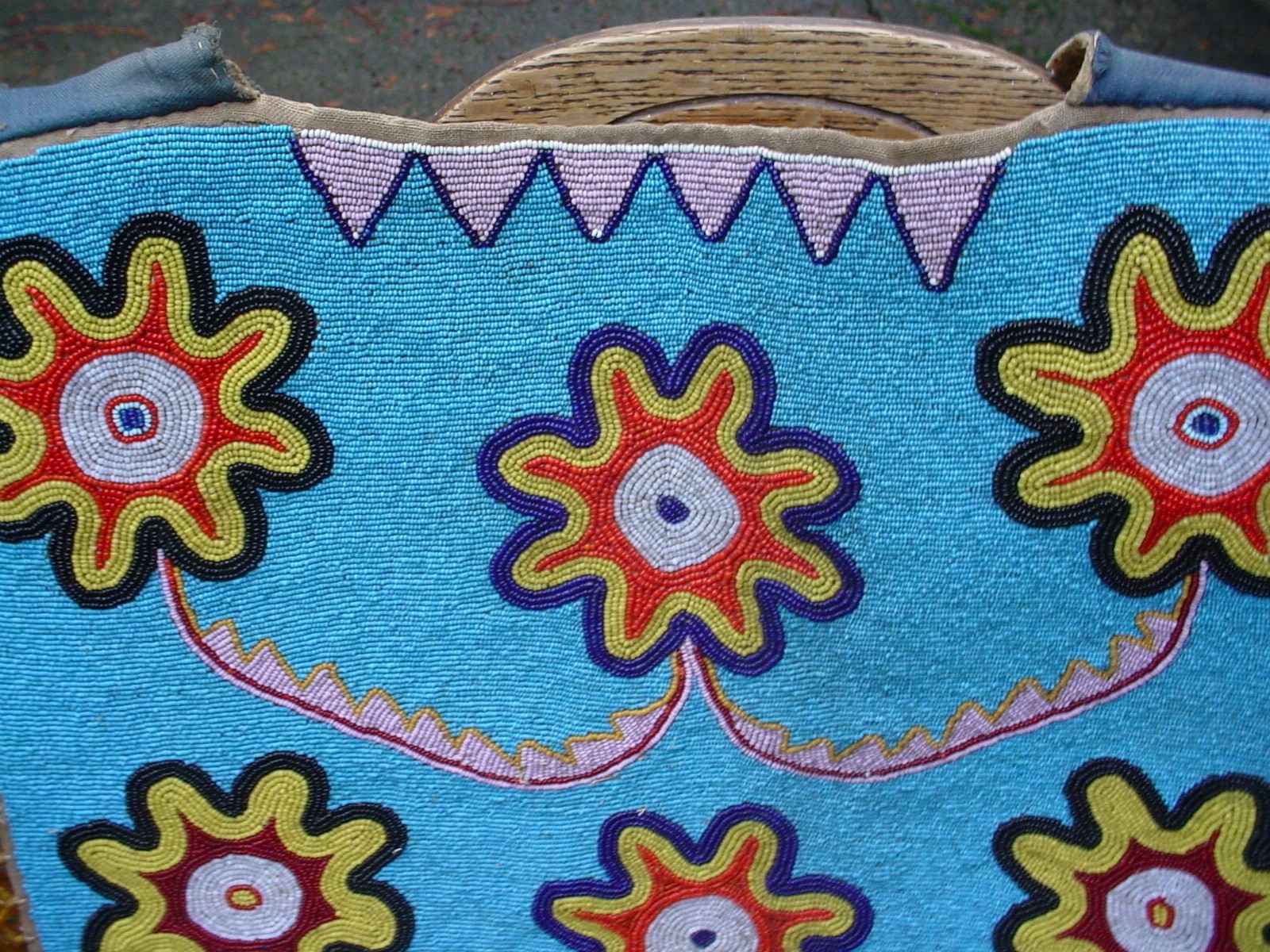 OLD CA 1900 YAKAMA PLATEAU INDIAN FULLY BEADED CAPE YOKE JINGLE DANCE