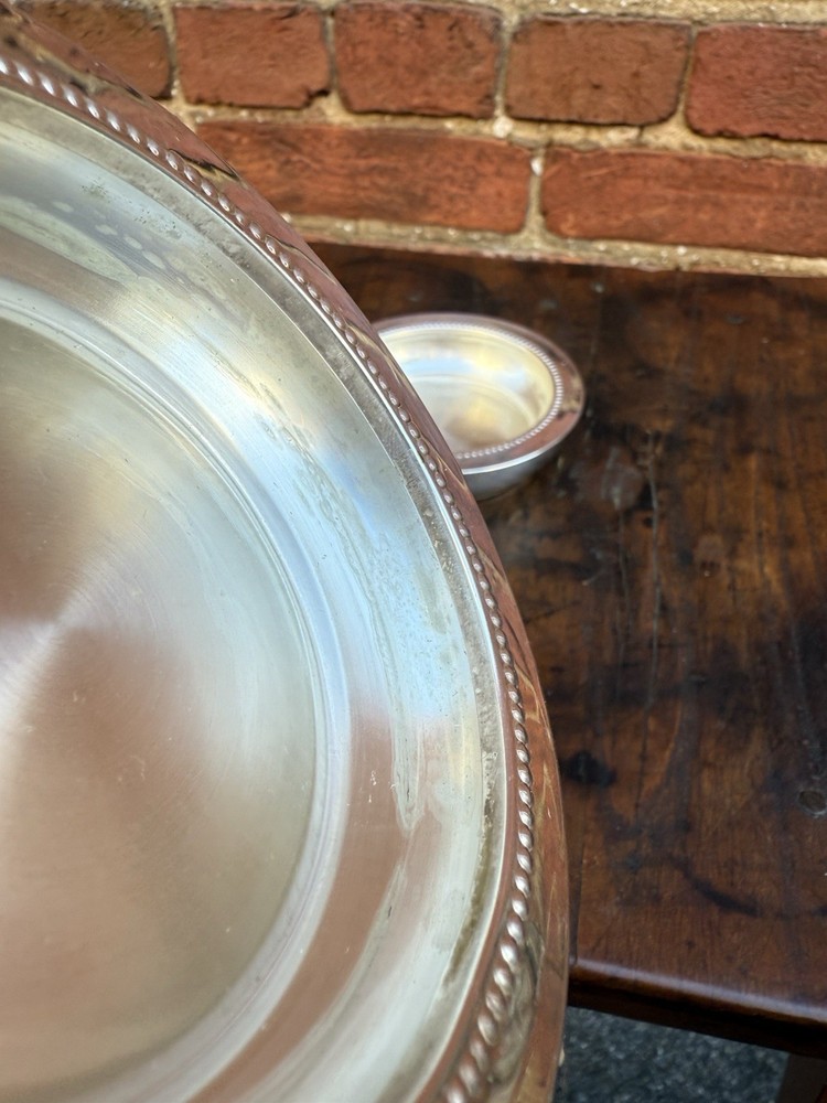 W & S Blackington Silver Plate Candle Holders or Coasters Set of 2 4 Inch