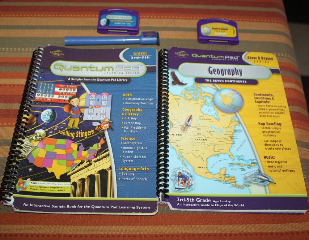 Quantum Pad Geography Lot And Sampler grades 3-5 Math Science Reading -YS5 -9