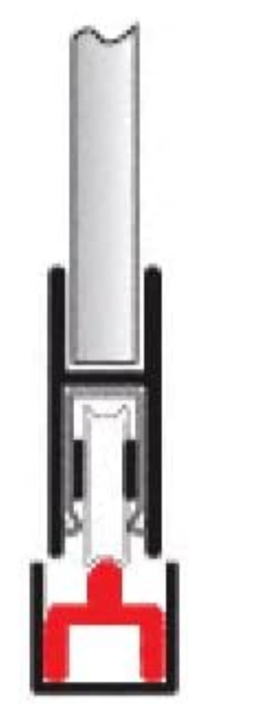 Sliding Screen Door Track 72" White Vinyl