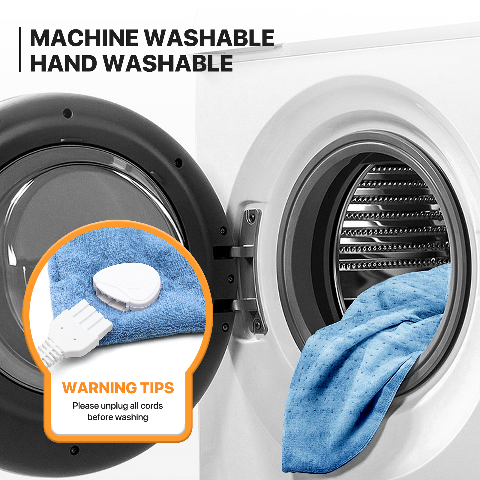 24"x20" Electric Heating Pad 6 Heat Levels Back Pain Muscle Cramps Relief Warmer