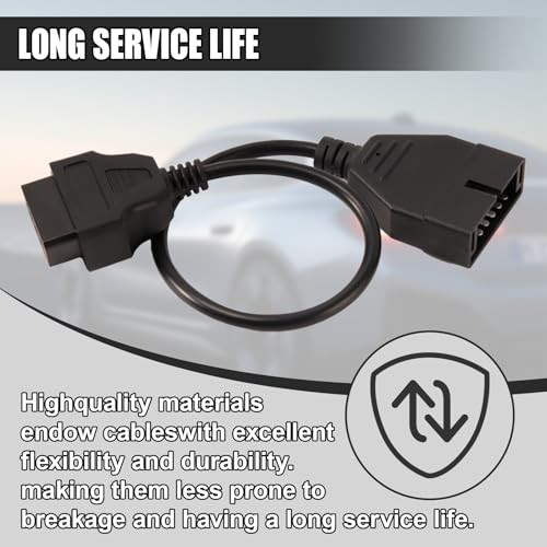 OBD1 to OBD2 Adapter, Auto Cable Code Reader Diagnostic 16.14×1.83 inch