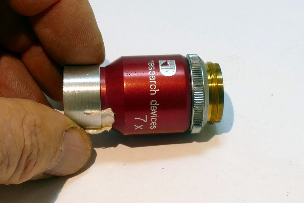 7X Research Devices RD Microscope Objective Lens IR Infrared 20mm thread