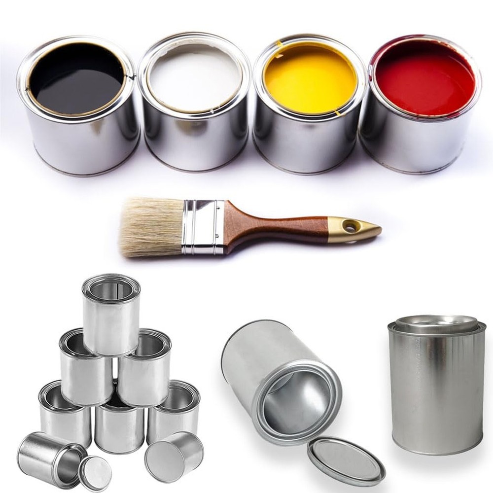 2 Pack Empty Metal Paint Cans with Lids,Paint Storage Containers for Leftover...