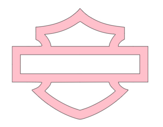 Vinyl Car Decal Sticker - Harley Motorcycle Replica Style Bar Shield bike helmet