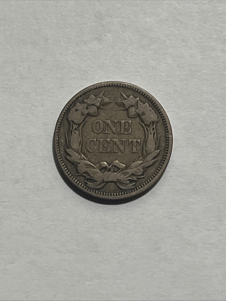 1857 Flying Eagle Small Cent Penny, FE US 1c Copper Type Coin