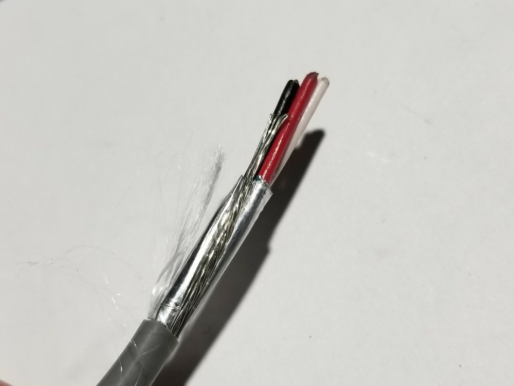 Carol E2033S 18/3C Shielded Bare Copper Sound/Security Cable Riser Gray /50ft