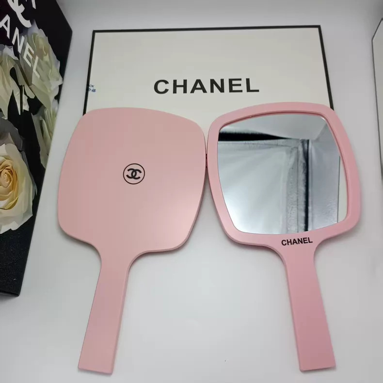 Chanel Handheld Mirror Pink Makeup Mirror Original Packaging